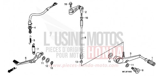 PEDALE DE FREIN/PEDALE DE CHANGEMENT CBR600RR8 de 2008